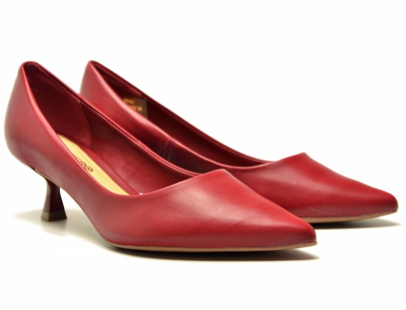 Czółenka 38 kaczuszki BOTTERO 365401 skóra bordowe skórzane bordo