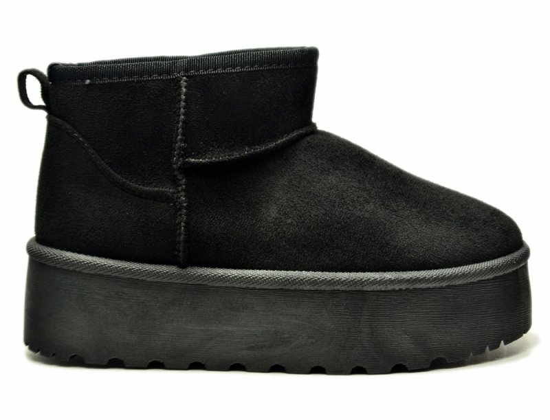 Botki 38 POTOCKI 16322 czarne zamsz płaskie damskie 