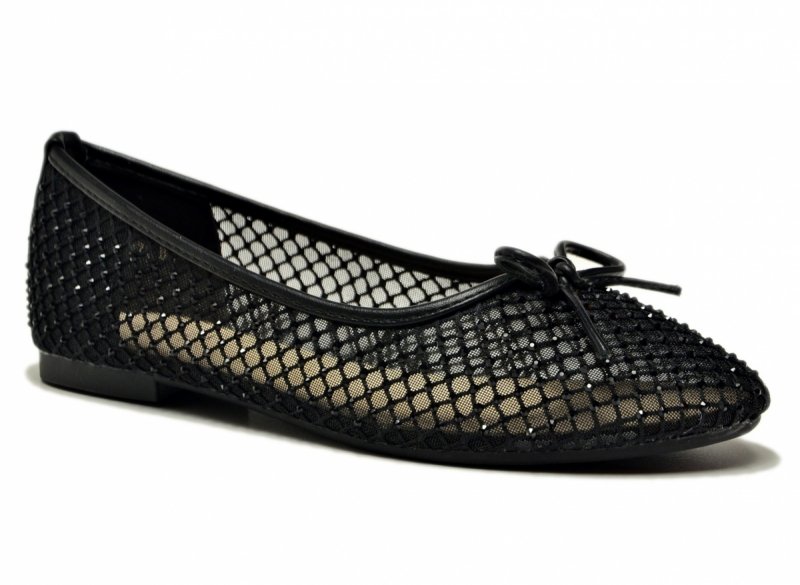 Baleriny 40 czarne VINCEZA 62270 kryształki półbuty