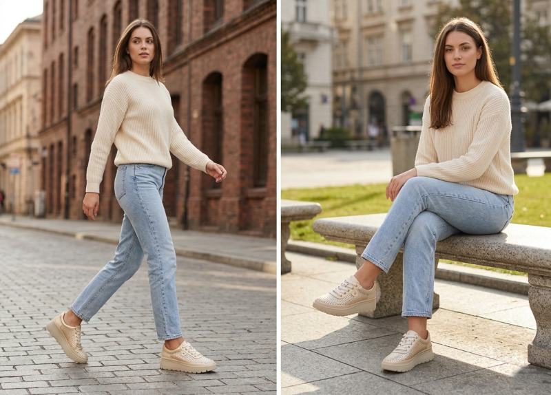 Półbuty 37 złote beżowe skóra VINCEZA 79629 skórzane ażurowane