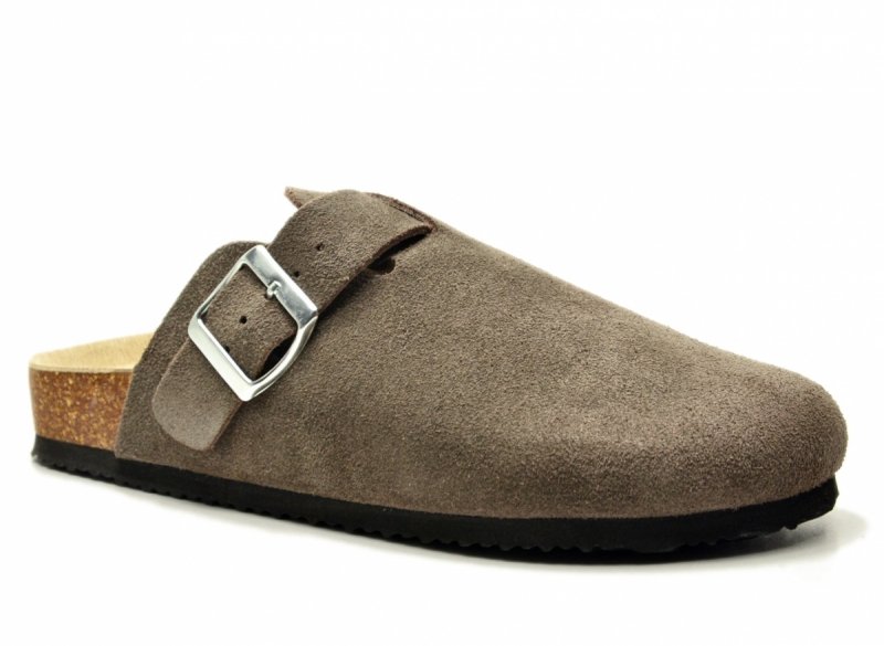 Klapki brązowe skóra 39 VINCEZA 101332 chodaki skórzane damskie