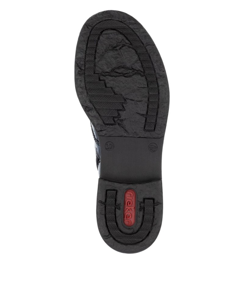 BOTKI 36 RIEKER 71205 damskie zielone płaskie ocieplane