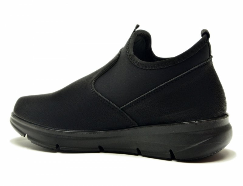 Botki półbuty 39 Potocki 90356 płaskie czarne ocieplane 