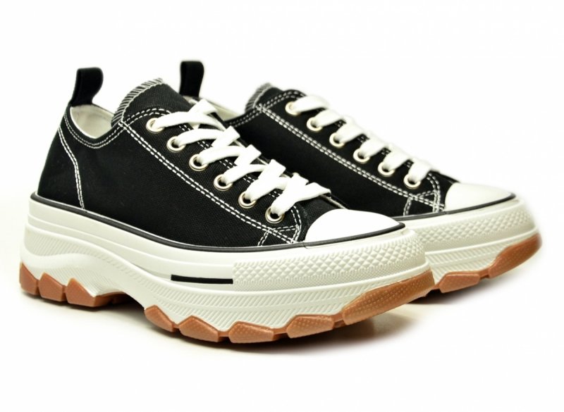 Trampki czarne 38 FILIPPO 7092 półbuty damskie 