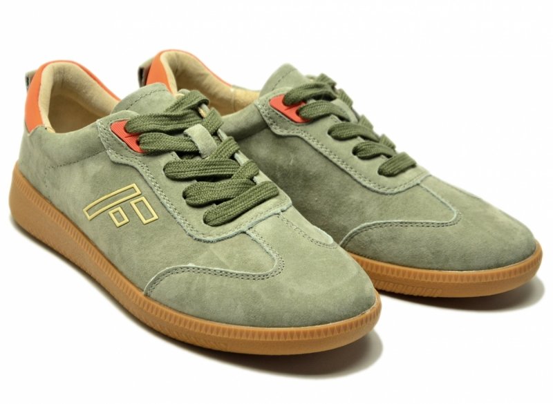 Sneakersy zielone 41 skóra FILIPPO 7510 skórzane półbuty zamsz