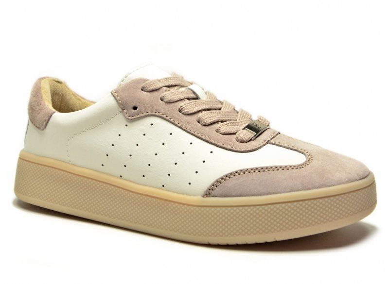 Sneakersy białe 37 skóra FILIPPO 7524 skórzane beżowe półbuty