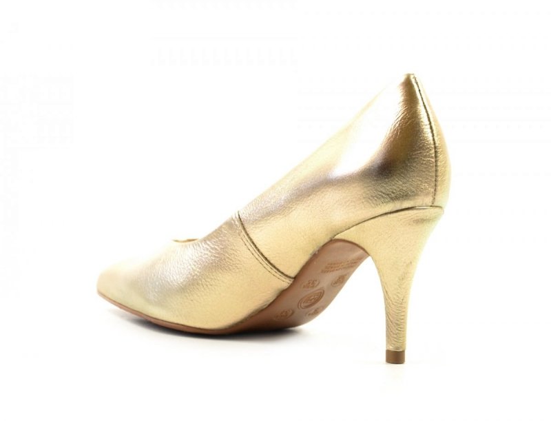 Czółenka 36 szpilki BOTTERO skóra złote skórzane 353721