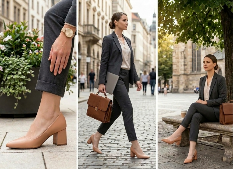 Czółenka beżowe 41 skórzane BOTTERO 354901 skóra beż damskie