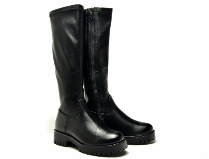 Kozaki 41 POTOCKI 12729 czarne płaskie damskie