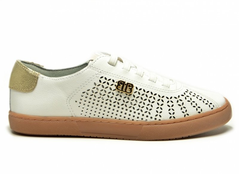 Półbuty sneakersy 39 białe skóra  BOTTERO 376604 skórzane ażurowane