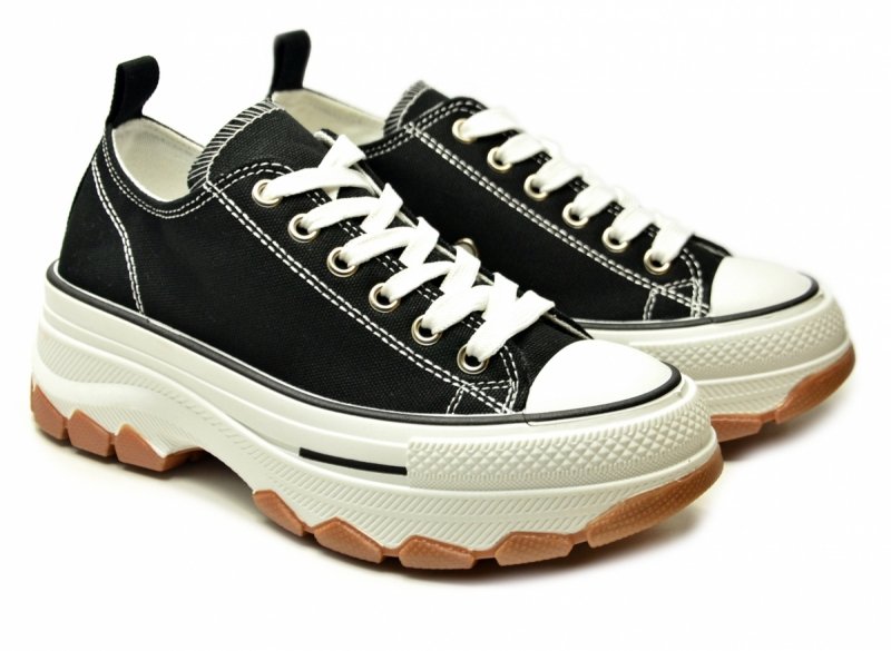 Trampki czarne 36 FILIPPO 7092 półbuty damskie 