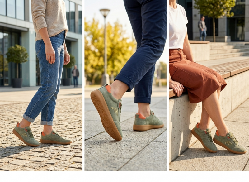 Sneakersy zielone 38 skóra FILIPPO 7510 skórzane półbuty zamsz