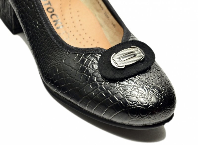 Czółenka czarne 36 skóra POTOCKI 19448 na obcasie skórzane damskie