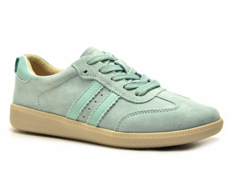 Półbuty sneakersy 39 skóra FILIPPO 7508 zielone skórzane zamsz