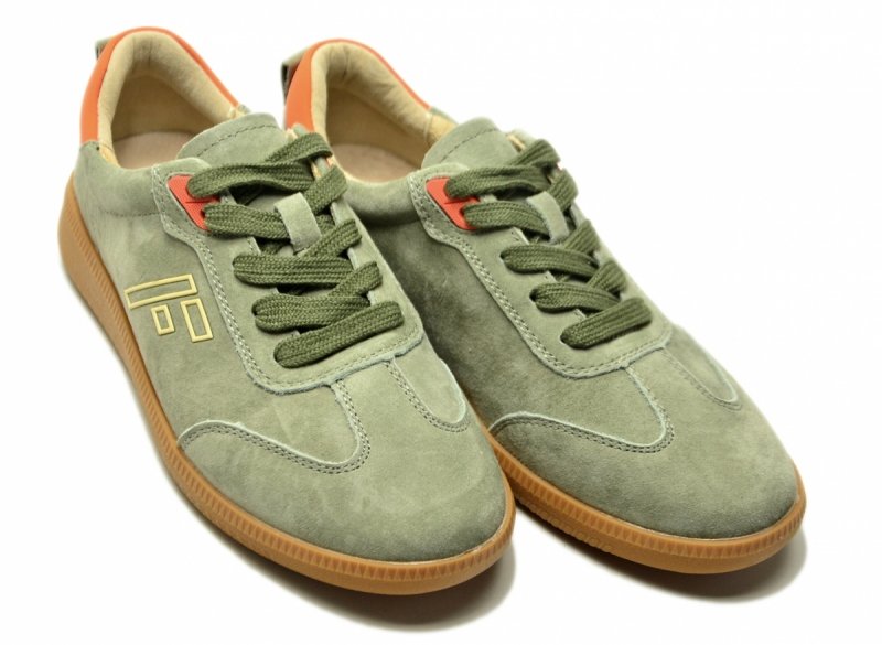 Sneakersy zielone 37 skóra FILIPPO 7510 skórzane półbuty zamsz