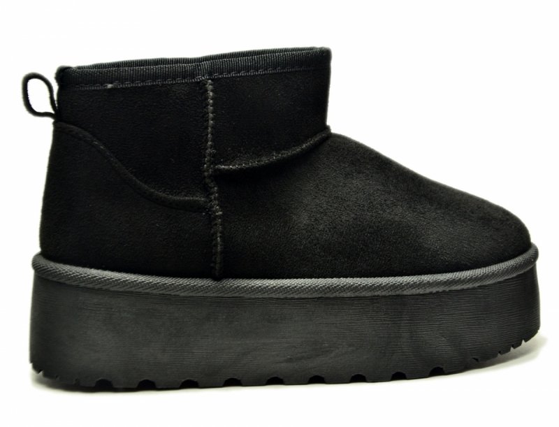 Botki 37 POTOCKI 16322 czarne zamsz płaskie damskie 