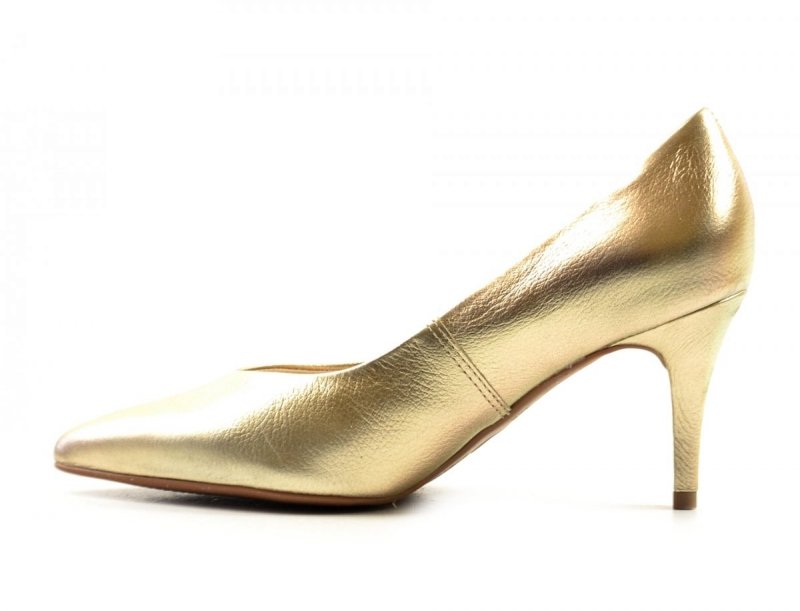 Czółenka 41 szpilki BOTTERO skóra złote skórzane 353721