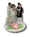  Figurka na tort - Chrzciny z księdzem dziewczynka