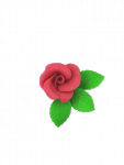 Róża mała z listkami - lilaróż 20 kompletów