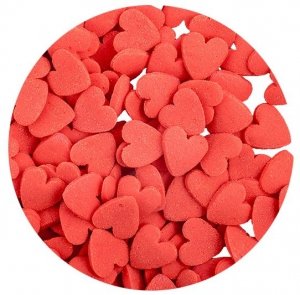 Posypka dekoracyjna confetti serduszka czerwone 1kg 