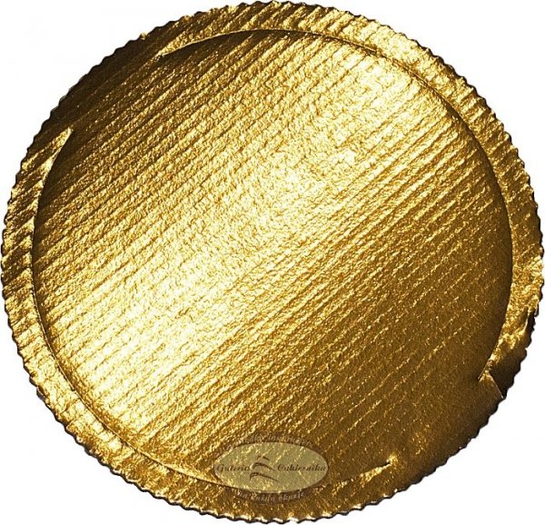Podkład tortowy tacka z tektury złota śr. 32 cm