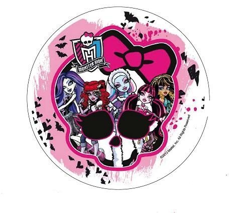 Modecor - opłatek na tort okrągły Monster High A