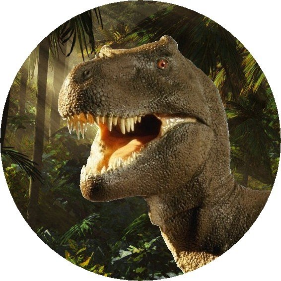 Hokus - opłatek na tort okrągły Tyranozaur 5