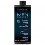 Naturalny żel pod prysznic 3w1, do twarzy, ciała i włosów, Sport, 4Organic, 500ml