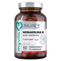 Monakolina K, Ekstrakt z czerwonego ryżu, MyVita SILVER, 60 kapsułek 