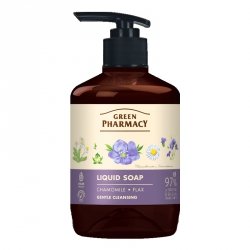 GREEN PHARMACY Mydło w płynie Rumianek + Olej lniany 460 ml