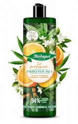 HERBAPOL Żel pod prysznic energetyzujący Olej konopny, Pomarańcza, Żeń-szeń 400 ml