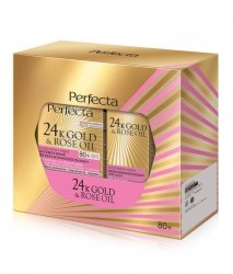 PERFECTA 24K Gold & Rose Oil Zestaw prezentowy (krem na dzień i noc 80+ & krem pod oczy)