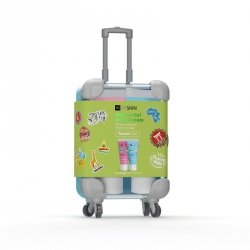 HISKIN Travel Set Zestaw podróżny w mini walizce (balsam do ciała 30ml + żel pod prysznic 30ml)