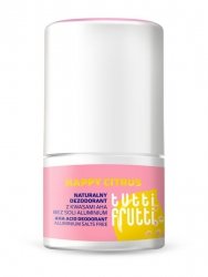 TUTTI FRUTTI Happy Citrus Naturalny dezodorant kwasowy bez soli aluminium + kwasy AHA 50 ml