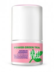 TUTTI FRUTTI Power Green Tea Naturalny dezodorant kwasowy bez soli aluminium + kwasy AHA 50 ml