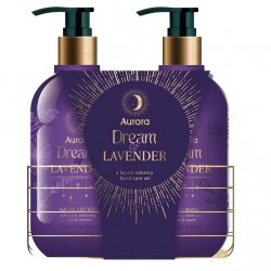 Zestaw prezentowy do pięlęgnacji dłoni Dream of Lavender Koszyk metalowy - 2 produkty, Aurora
