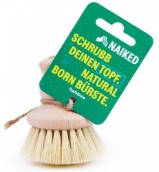 Dishwashing Brush, Agave Bristles, NAKED