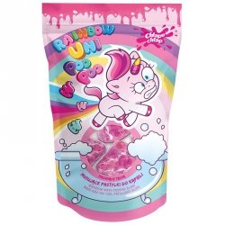 CHLAPU CHLAP Musujące dwukolorowe  pastylki do kąpieli - różowe o zapachu truskawki