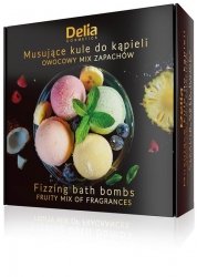 DELIA Musujące kule do kąpieli - Owocowy mix zapachów 4 x 100g