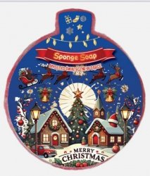 HURREM SULTAN Sponge Soap Mydełko świąteczne w gąbce do kąpieli Bombka