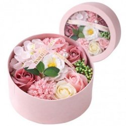 ECARLA Bukiet zapachowych kwiatów mydlanych w ozdobnym pudełku (BUK25R)