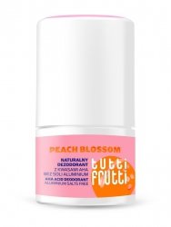 TUTTI FRUTTI Peach Blossom Naturalny dezodorant kwasowy bez soli aluminium + kwasy AHA 50 ml