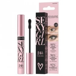 Eveline Sexy Girl Maskara 24H nadająca objętość i podkręcająca - extra black, 10ml