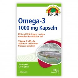 Omega-3 1000 mg Sunlife, 60 kapsułek