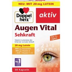 Augen Vital Sehkraft, Suplement Diety na Poprawę Wzroku, Doppelherz, 30 kapsułek