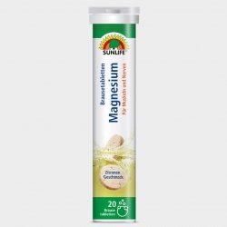 Magnez 375 mg Sunlife - Cytrynowe tabletki musujące, 20 szt.