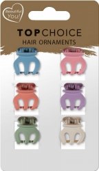 TOP CHOICE Klamerki do włosów (20667) 1 op. - 6 szt. - mix zestawień kolorystycznych