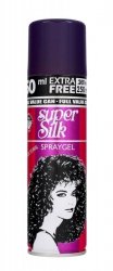 SUPER SILK Spray Gel Lakier w żelu do stylizacji włosów Mokra Włoszka 250 ml
