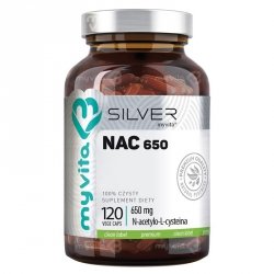 NAC 650 mg SILVER PURE 100%, Myvita, 120 kapsułek