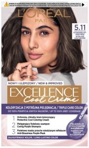 LOREAL Excellence Creme Farba do włosów 5.11 Ultrapopielaty jasny brąz 